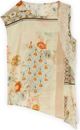 Motivi Dames, Blouses & Shirts, Beige, Maat: 2XS Satijn