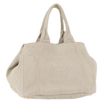 Prada Pre-owned Vintage Canvas Hand Bag - Dames - Pre-owned - Beige - Maat: ONE Size