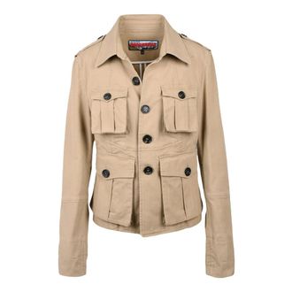 Dsquared2 Light Jackets, female, Brown, Size: M Ranger Jacket