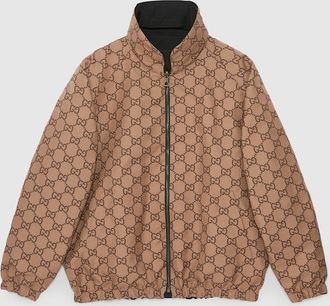 Gucci Reversible GG Canvas Jacket, Size 42, Brown, Ready-to-wear