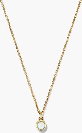Mejuri Sia Birthstone Pendant Necklace in Opal by MEJURI at Nordstrom