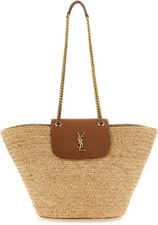 Saint Laurent Natural Manon Large Tote