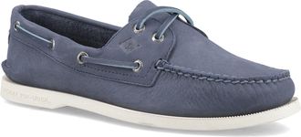 Sperry Top-Sider Authentic 2 Eye Leren Heren Donkerblauwe Bootschoenen