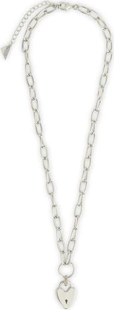 Sterling Forever Mirren Heart Padlock Pendant Necklace in Silver at Nordstrom