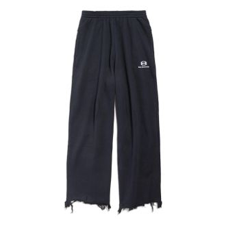 Balenciaga (WMNS) Balenciaga Unity Sports Icon Cropped Sweatpants Black White 783401TQVB21569