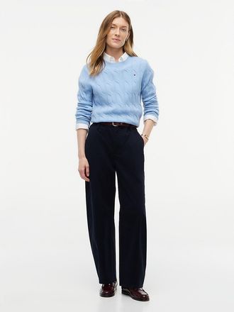Tommy Hilfiger Womens Stretch-Cotton Barrel Chino - Navy Blue - 00