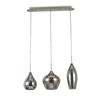 Netlighting Soft 3 Light Hanging Ceiling Pendant Light Grey E14