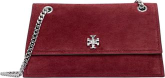 Tory Burch Borsa a tracolla Kira Turnlock in camoscio - - Bags - Donna - Rosso - ONE SIZE