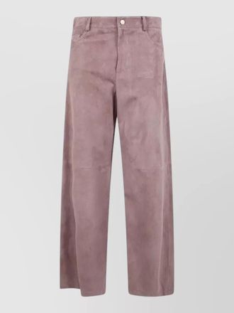 Max Mara smmfulmine suede trousers wide leg