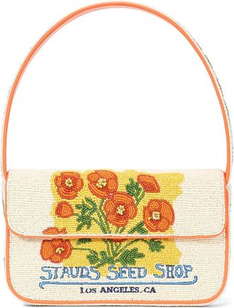 Staud Tommy Beaded Shoulder Bag in California Poppy at Nordstrom