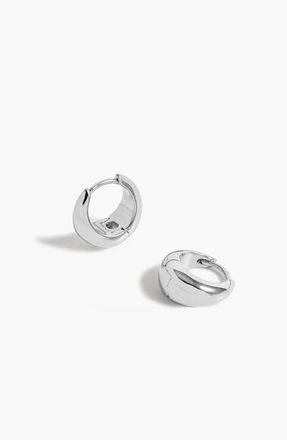 Yoj Mini Pebble Hoop Earrings in Silver at Nordstrom