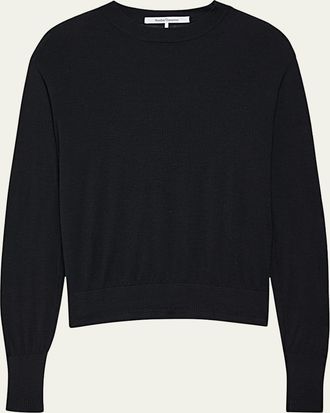 Another Tomorrow Featherweight Sheer Wool Sweater