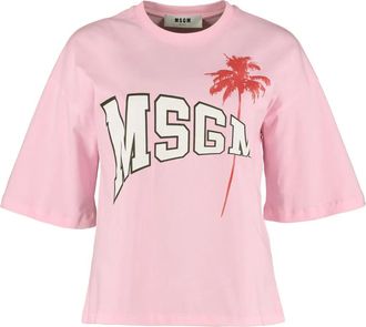 Msgm T-shirt con stampa - Rosa