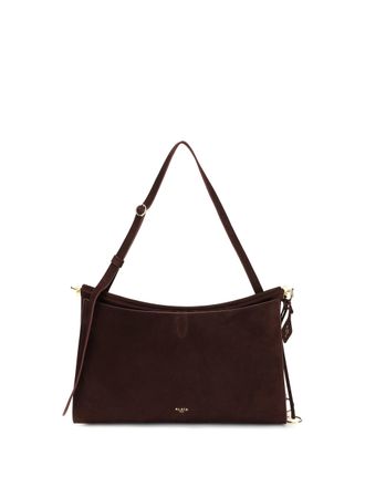Alaia Womens Shoulder Bag Le Click Pocket Bordeaux Calf Leather
