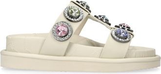 Kurt Geiger Womens Orson Crystal Sandal Sandals - White - Size UK 8