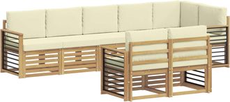 vidaXL Conjunto De Sof&aacute;s De Exterior 8 Uds. Poli&eacute;ster Vidaxl
