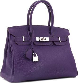 Herm&egrave;s Birkin Handbag Purple Togo with Palladium Hardware 30 tote bag - Viola