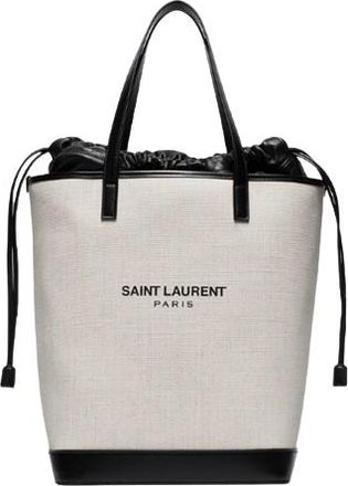 Saint Laurent Teddy Canvas Shopper Tote