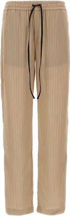 Victoria Beckham Straight Trousers, female, Brown, XS, Pleat Detail Pyjama Trouser