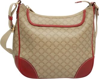 Celine Macadam Beige Canvas Shoulder Bag (Pre-Owned)