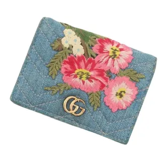 Gucci Pre-owned Wallets, female, Blue, Size: ONE SIZE Pre-owned Wallet (bi-fold)
