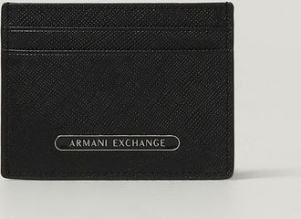 A|X Armani Exchange Portacarte di credito Armani Exchange in pelle sintetica saffiano