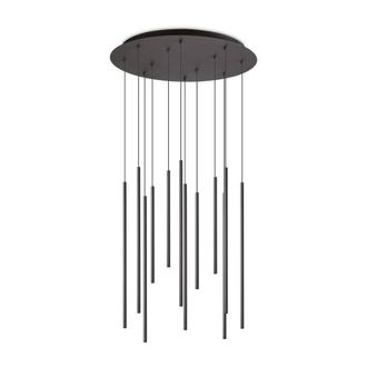 Netlighting Filo LED 12 Light Cluster Pendant Ceiling Light Black 2700K