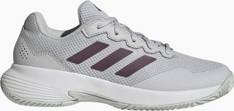 adidas Womens Gamecourt 2 Low Top Tennis Sneakers - Grey - Size: 4 36.7