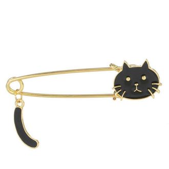 Generic Cat Brooch Animal Pendant Pin Broach Ladies Badges for Wedding Dress Jewelry Women Small Gift 7.1 * 1.8Cm Dependable Per Multicoloured