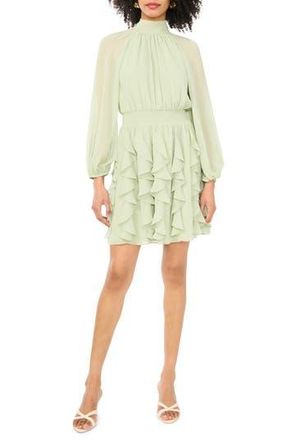 1.State Corkscrew Ruffle Long Sleeve MInidress in Reseda at Nordstrom Rack, Size X-Small