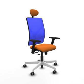Piqueras y Crespo Sedia Ergonomica Piqueras Y Crespo Motilla Arancione Simil Pelle