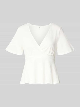 Only Regular Fit Bluse in Wickel-Optik Modell PELLY in Offwhite, Gr&ouml;&szlig;e XL