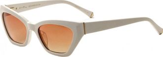 Kate Young for Tura Womens K577-BON-53 K577 53 BON Delila Sunglasses - Antique White - One Size