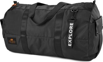 Lazy Bear Mens Travel Bag, 32 L, Foldable Weekender & Duffle Bag Made of Robust Material, Scandinavian Design, Ideal as a Sports Bag and Travel Bag, black, 32 x
