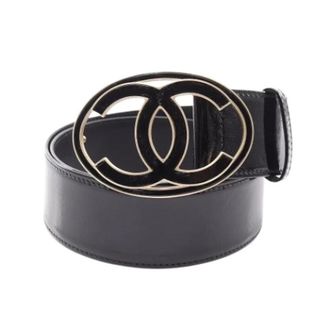 Chanel Pre-owned Patent Leather Standard Belt - female - Chanel Vintage - Vintage Belts - Black - ONE SIZE - Pre-owned