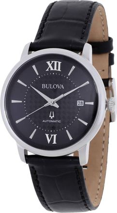 Bulova Hudson Automatic Black Dial Mens Watch 96B441