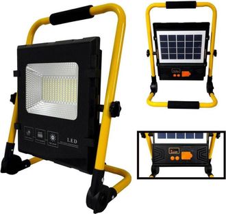 Trade Shop Trade Shop - 100w Led Emergency Faro Con Solare Pannel Recaricabile Torcia Sos