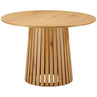 Happy Garden Mesa de comedor redonda de madera de estilo escandinavo 110cm