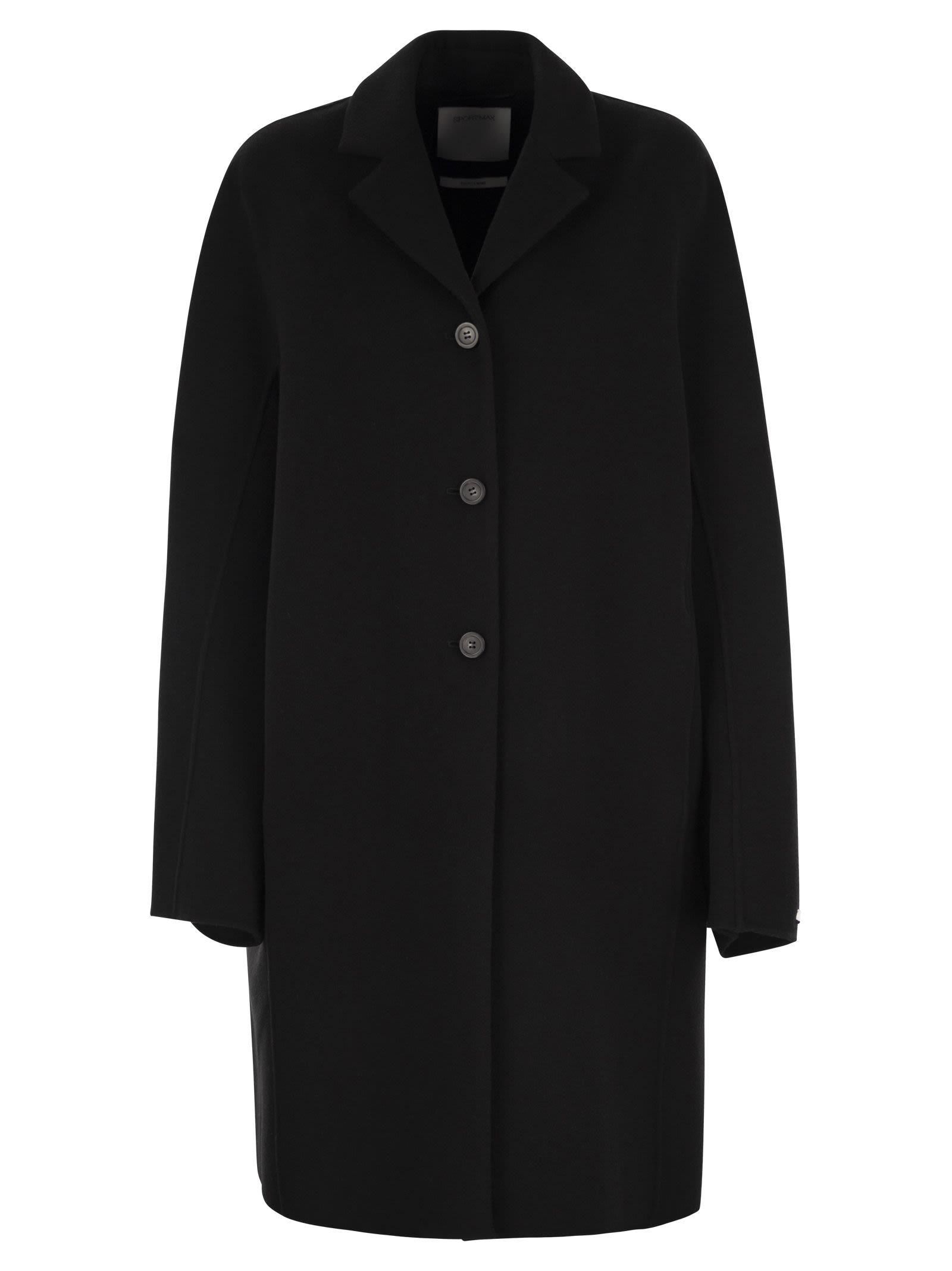 コート SPORTMAX WOOL LONG COAT Pure wool trench coat, black | Sportmax