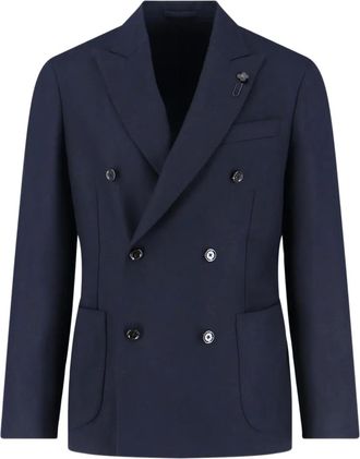 Lardini Blazer met dubbele rij knopen - Blauw