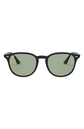 Ray-Ban 50mm Phantos Sunglasses in Black /Light Green at Nordstrom