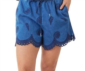 Habitual Seashell Pull On Short In Blue