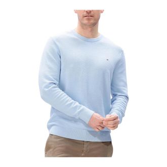 Tommy Hilfiger Truien & Vesten, Heren, Blauw, S, Katoen, Seasonal Structure C-Neck