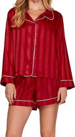 She + Sky Slumber Sleep Set In Scarlet