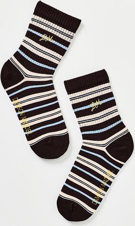 Damson Madder Striped Calf Socks