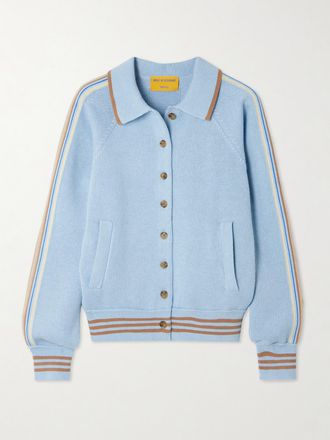 Guest In Residence Giacca In Misto Cotone Con Righe Varsity - Blu