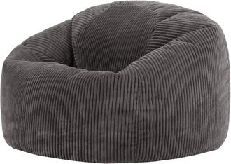 Icon Brand Puf cl&aacute;sico sill&oacute;n grande xl de pana gris antracita