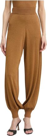 Pinko High Waist Joggery - Dames - Sweatpants - Bruin - XS - Polyester - Broeken