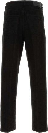 Ferragamo Mens Black Cotton Pant Nero Exterior: Organic Pantaloni Trousers
