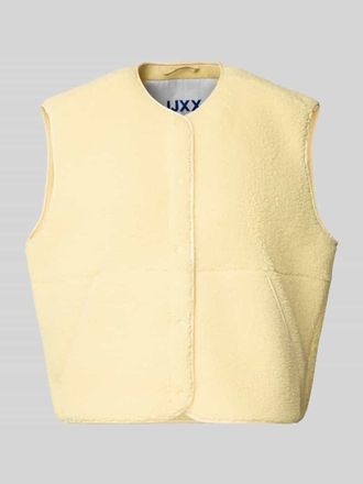 Jack & Jones Teddyweste mit Eingrifftaschen Modell VERA in GELB, Gr&ouml;&szlig;e XL
